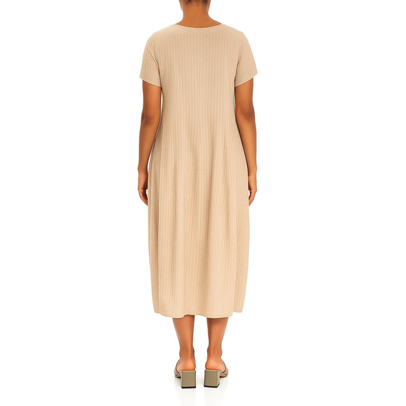 Grizas Women's Silk Midi Dress Size S Champage Scoop Neck NWT - Picture 3 of 3